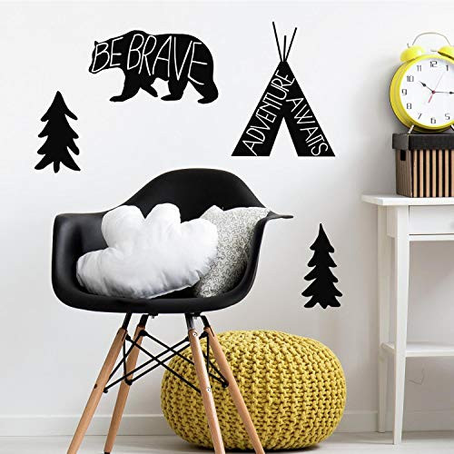 RoomMates Adventure Awaits Animal Black Peel And Stick Giant Wall Decals