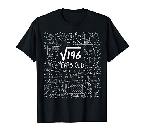 14th Birthday Square Root of 196- 14 Years Old T-Shirt