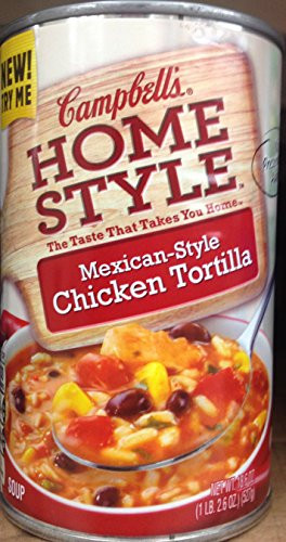Campbell's Homestyle Mexican-Style Chicken Tortilla Soup 18.6oz. -Pack of 3-