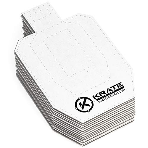 KRATE Tactical Cardboard Targets  USPSA Paper Silhouette Shooting Target  Torso Targets for Shooting Range  and  Gun Practice w-Rifles Handguns Shotguns Airsoft or BB Guns -20-Pack 15 Torso-