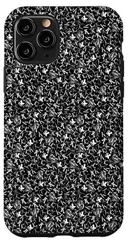 iPhone 11 Pro Letter K Patterned Phone Case Monogram Initial Fancy Black K Case