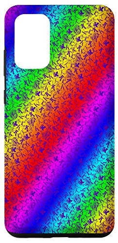 Galaxy S20 plus Letter K Rainbow Patterned Phone Case Monogrammed Initial Case