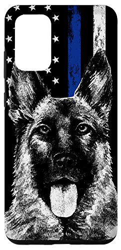 Galaxy S20 plus Thin Blue Line US Flag K-9 German Shepherd Police Dog Phone Case