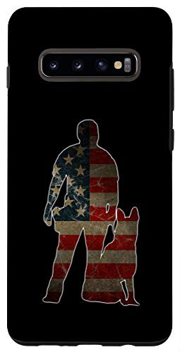 Galaxy S10 plus K-9 Officer with German Shepherd Flag Case