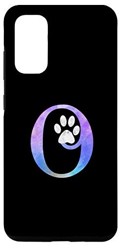 Galaxy S20 Letter o watercolor cat dog paw monogram initial o Case