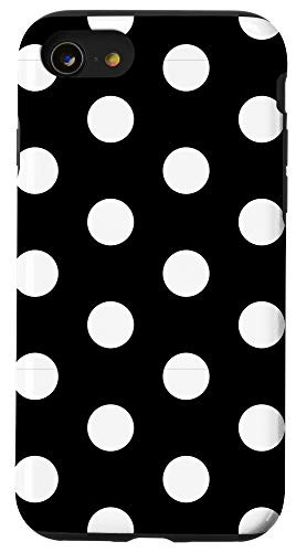 iPhone SE -2020- - 7 - 8 Polka Dot Phone Case Black And White Trendy Pattern Case