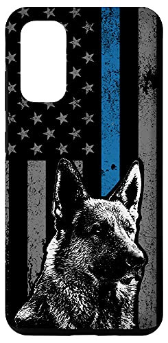 Galaxy S20 Thin Blue Line Flag K-9 German Shepherd Police Dog Gift Case