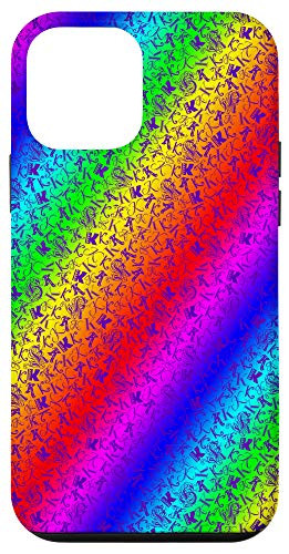 iPhone 12 mini Letter K Rainbow Patterned Phone Case Monogrammed Initial Case