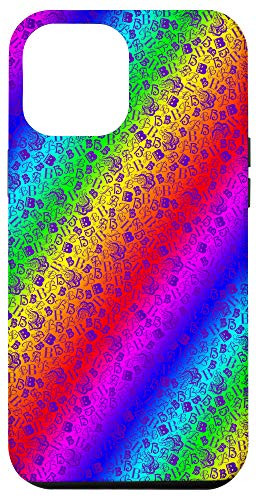 iPhone 12 Pro Max Letter B Rainbow Patterned Phone Case Monogrammed Initial Case