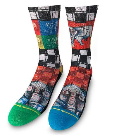 Shawn Barney Elephant Red Checkered Unisex Artist Crew Sock