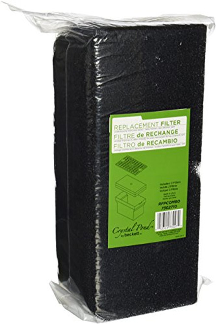 Beckett Corporation RFP Combo Pond Filter Pad for Bio-Filter Kits - Pre-Cut Pads for Ponds and Aquariums Black