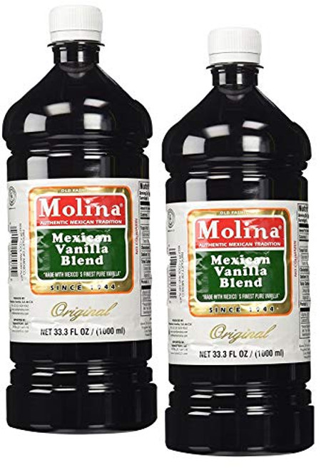 Molina Vainilla Mexican Vanilla Blend Vanillin Extract 33.3oz Two Pack