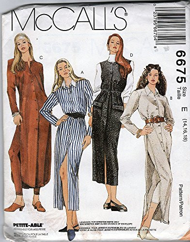 McCall's Sewing Pattern 66751993 Misses' Dress Jumper and Leggings Size E 141618