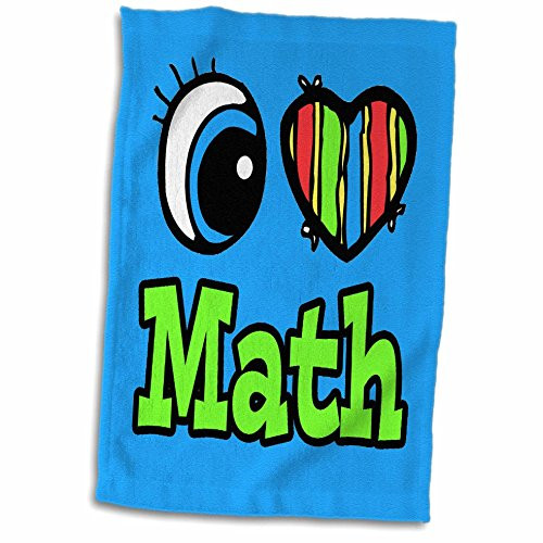 3D Rose Bright Eye Heart I Love Math Hand-Sports Towel 15 x 22 3D Rose Bright Eye Heart I Love Math Hand-Sports Towel 15 x 22