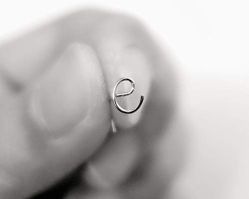 Initial Tragus earring-Initial Nose Stud-initial tragus stud-cartilage earring-nose ring stud-tiny stud earring-initial earring-Personalized Gift-925 Sterling Silver-14K Gold Fill-14K Rose Gold Fill