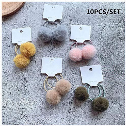 Pudwy 2-8-10-12 pcs Children Kids Elastic Hair Bands Ties with Balls Toddlers Girls Plush Hair Rope Girls Hair Accessories Scrunchy B-10 pcs Pudwy 2-8-10-12 pcs Children Kids Elastic Hair Bands Ties with Balls Toddlers Girls Plush Hair Rope Girls Hair Accessories Scrunchy B-10 pcs