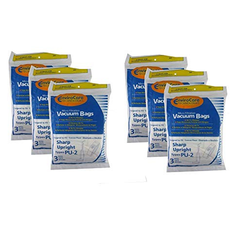 TVP -18- Vacuum Bags Type-PU2 Replacement for Sharp Upright  844