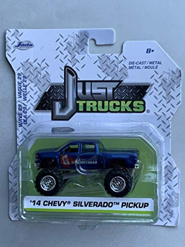 DieCast Jada Just Trucks Wave 29 -'14 Chevy Silverado Pickup- Blue Grid Off Road 1-64 Scale