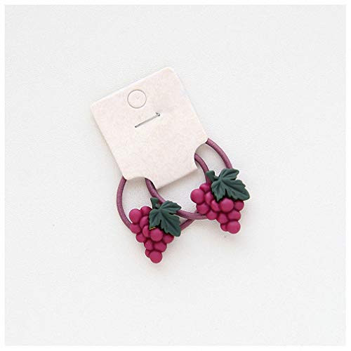 Pudwy 2 pcs Cute Fruits and Vegetables Princess Headwear Kids Elastic Hair Bands Children Ropes Girls Accessories Baby Headdress L
