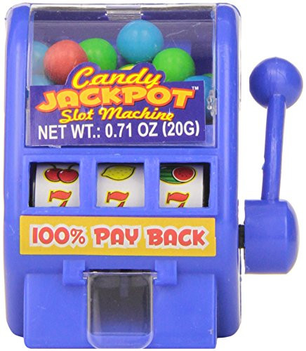 Kidsmania Candy Jackpot Slot Machine Candy Dispenser 0.7-Ounce Candy-Filled Dispensers -Pack of 12-