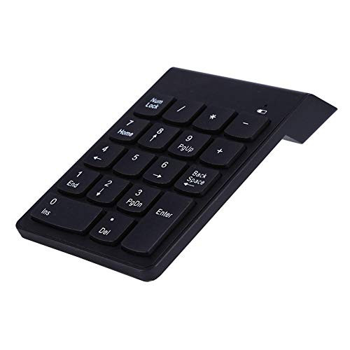 Wireless Bluetooth Number Pad Numeric Keypad 18 Keys Digital Keyboard for Laptop-Auto-Sleep for Windows-Androd-iOS Black