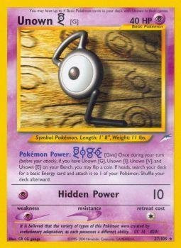Pokemon - Unown -G- -27- - Neo Destiny