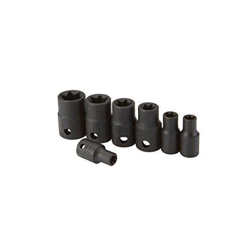 CarrTools 7 Pc Torx Socket Set Tools E-Socket Set for External Torx Fasteners