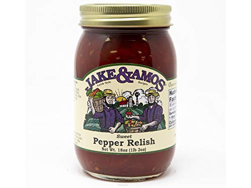 Jake and Amos Sweet Pepper Relish 2-Pack 18 oz. Jars Jake and Amos Sweet Pepper Relish 2-Pack 18 oz. Jars