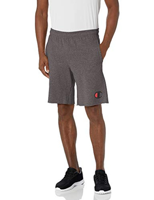 Champion Men's Graphic Powerblend Fleece Short Granite Heather X-Large Champion Men's Graphic Powerblend Fleece Short Granite Heather X-Large