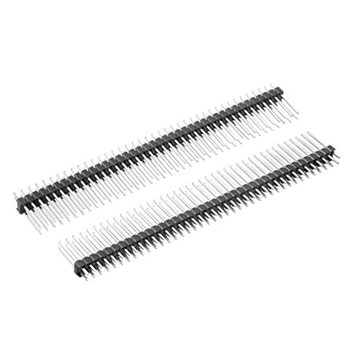 uxcell 20Pcs 2.54mm Pitch 40-Pin 17mm Length Double Row Straight Connector Pin Header Strip for Prototype Shield