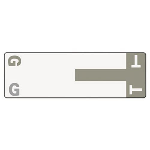 Smead Alpha-Z Color First Letter Name Labels G  and  T Gray 100-Pack -SMD67158-