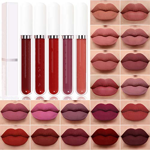 Matte Liquid Lipstick Lip Gloss Matte Nude Lip Gloss Set Non-Stick Cup Waterproof Lipstick Long Lasting Lip Gloss High Pigmented Velvet Lipgloss Kit Beauty Makeup Gift Set -A 18- Matte Liquid Lipstick Lip Gloss Matte Nude Lip Gloss Set Non-Stick Cup Waterproof Lipstick Long Lasting Lip Gloss High Pigmented Velvet Lipgloss Kit Beauty Makeup Gift Set -A 18-