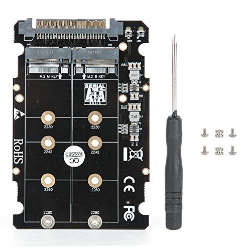 Wendry Adapter CardNGFF Key m to m.2 NVMe SSD U.2 AdapterNGFF Key B to M.2 SATA SSD U.2 Converterfor 2280-2260-2242-2230 mm M.2 SSD