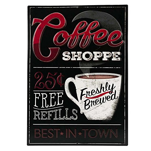 Open Road Brands Coffee Shop Embossed Metal Sign