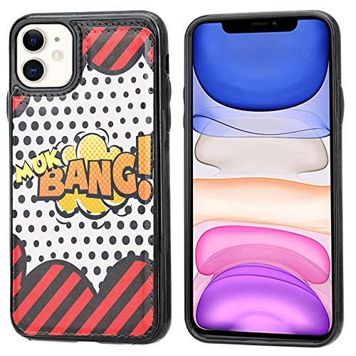 for iPhone 12 Mini Wallet Case iPhone 12 Mini -5.4"- Practical Magnetic Closure Wallet Kickstand Cover Case - Mukbang R