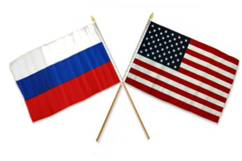New - 12x18 12''x18'' Wholesale Combo USA American  and  Russia Russian Stick Flag by I.E.Y.online-store