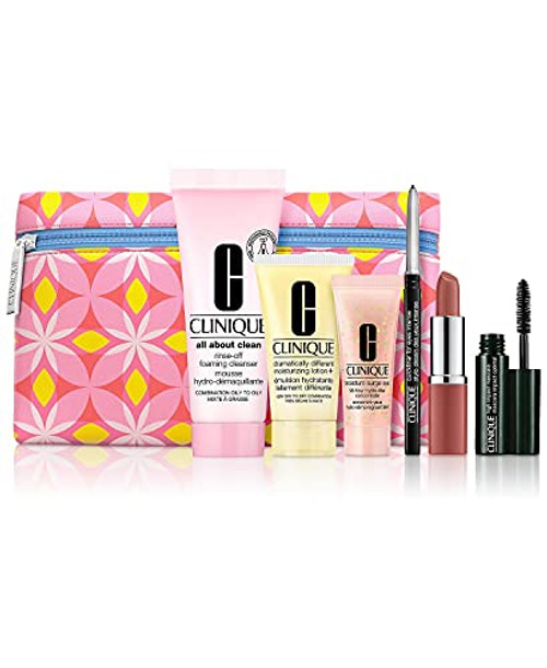 Clinique 7 pieces Gift Set including Rinse-Off Foaming Cleanser 2.5oz -120 Value- Clinique 7 pieces Gift Set including Rinse-Off Foaming Cleanser 2.5oz -120 Value-