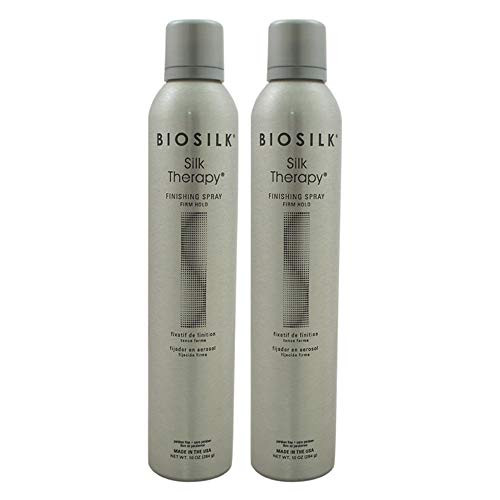 Silk Therapy Finishing Spray - Firm Hold by Biosilk for Unisex - 10 oz Hair Spray - -Pack of 2-