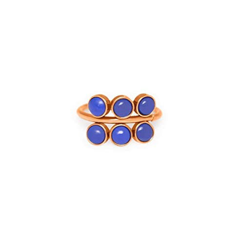 Surgical Steel Nose Ring with Lapis Lazuli - Nose Hoop 22g 20g 18g Nose Piercing Nose Jewelry