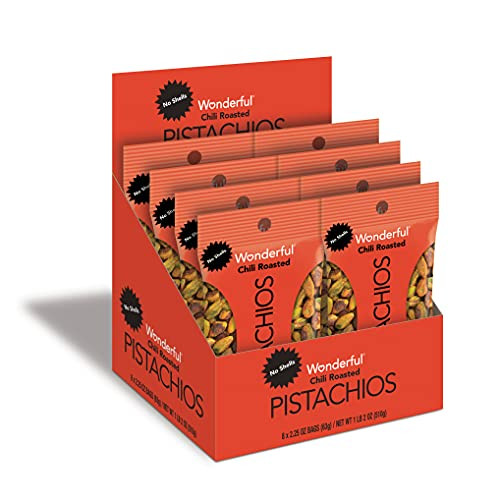 Wonderful Pistachios No Shells Chili Roasted 2.25 Oz -Pack Of 8- Wonderful Pistachios No Shells Chili Roasted 2.25 Oz -Pack Of 8-