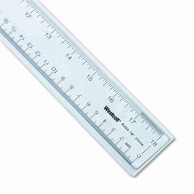 Westcott See Through Acrylic Ruler 18" -Set of 3-