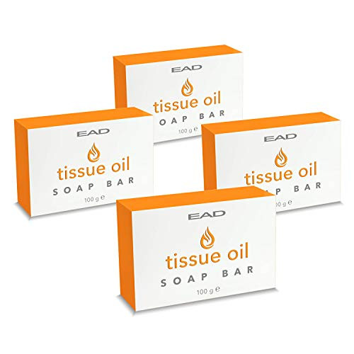 EAD Tissue Oil Soap Bar 100g Multiuse Skincare with Vitamin A  and  E for Scars Acne Scars Uneven Skin Tone and Dry Dehydrated Skin -4 pack-