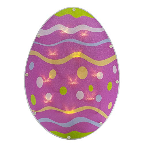 Northlight 14" Battery Operated LED Lighted Easter Egg Window Silhouette