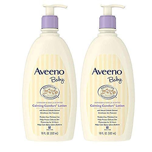 Calming Comfort Moisturizing Lotion with Lavender Vanilla and Natural Oatmeal 18 fl. Oz -Pack Of 2-