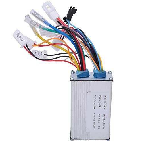Xinwoer Electric Bike Scooter Brushless Hub Motor Controller Electric Bicycle Accessory 24V 36V 350W with Sensorless and Hall Sensor Motors Compatible