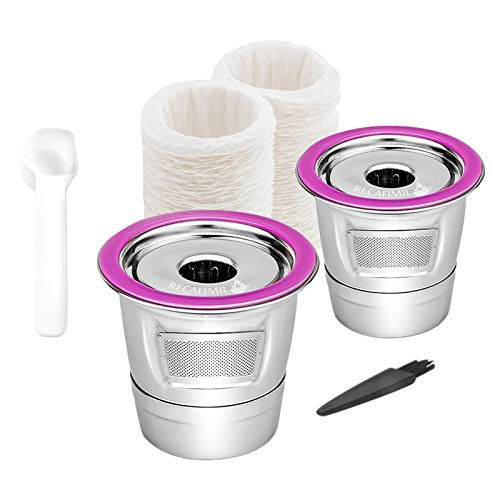 MagiDeal Reusable K Cups for Keurig 2.0  and  1.0 Coffee Brewers Universal Refillable K Cups Filter Reusable K Cup Reusable Coffee Pod  and  Disposable Paper Filter - Package B