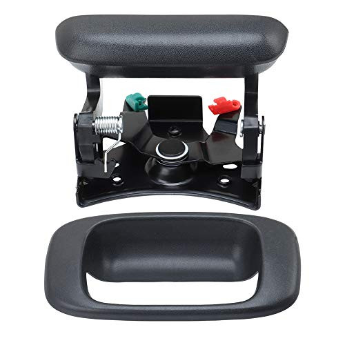 Automotive Exterior Door Handles 1999-2007 Chevy Silverado Tailgate Handle Bezel Black for GMC Sierra 15997911 15228539 15228541 15228540 Replacement for