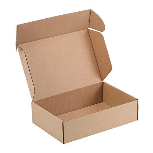 MUKOSEL 9X6X2 Inches Shipping Boxes Set of 25 Recyclable Kraft Corrugated Cardboard Boxes Literature Mailer for Mailing Packing