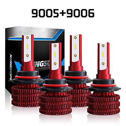 A-Partrix K5 LED Headlight Bulb 35W 8000 Lumens Xenon White Extremely Bright All-in-One Conversion Kit-2 Packs -9005 plusH11-