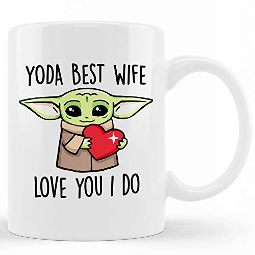 Best Wife Ever Yoda Best Wife Mug 15oz Yoda coffee Mug Funny Birthday Gift For Wife Wife Gift Present Mug for Christmas Thanksgiving Festival Friends